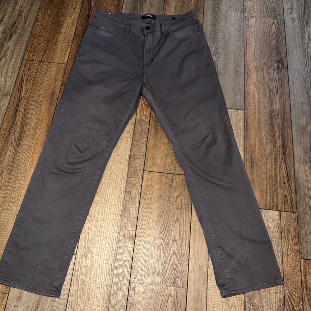 34 Heritage Charisma Comfort Rise Classic Chino Pants- 36x32 Slate Gray